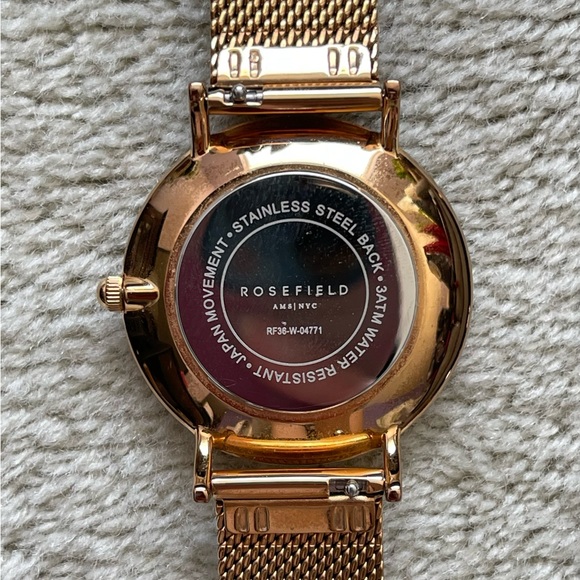 Rosefield Tribeca Rose Gold Mesh watch 33mm - Picture 5 of 10